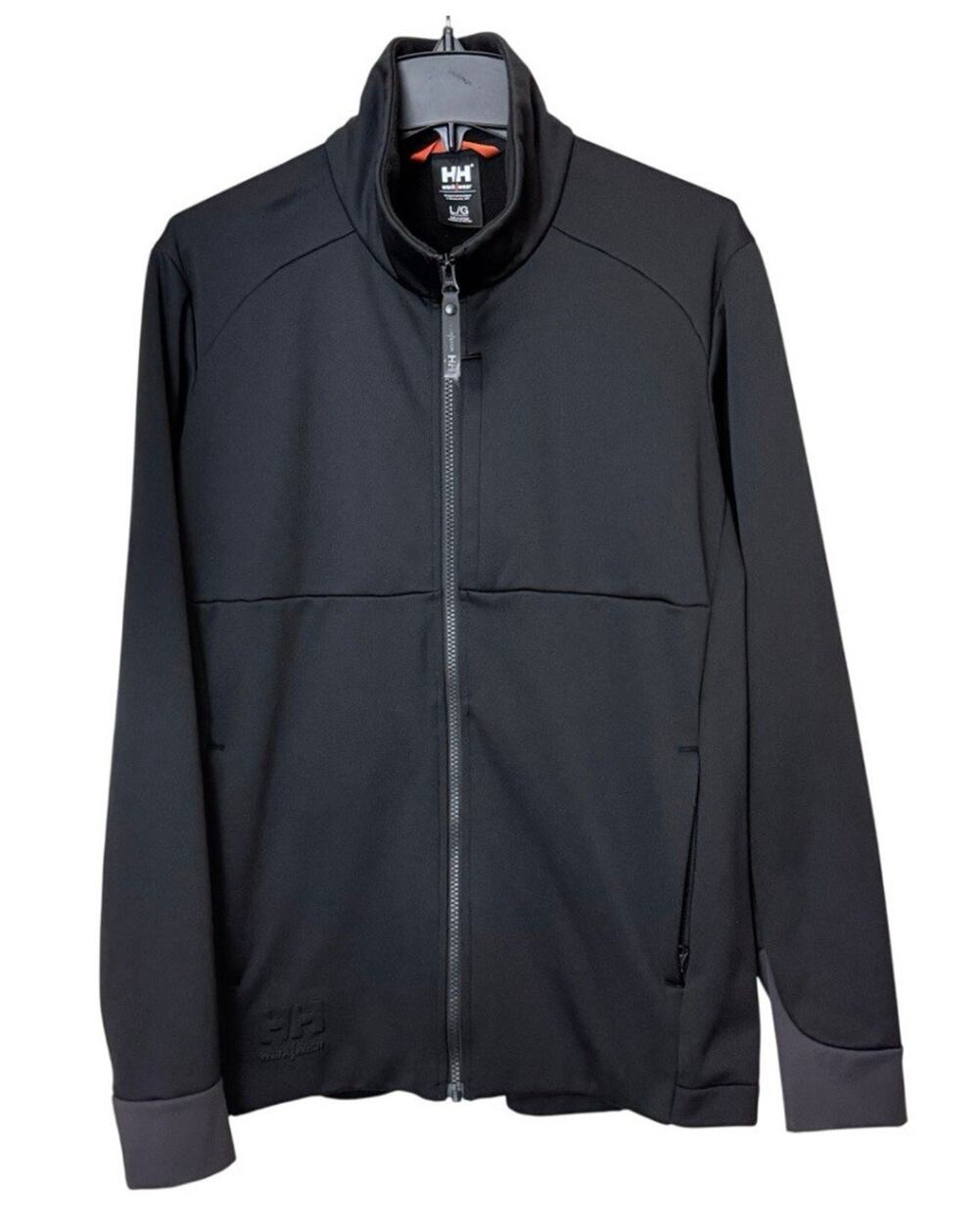 Helly Hansen Workwear Jacket Men’s Large Black Full Zip Recycled Polyester